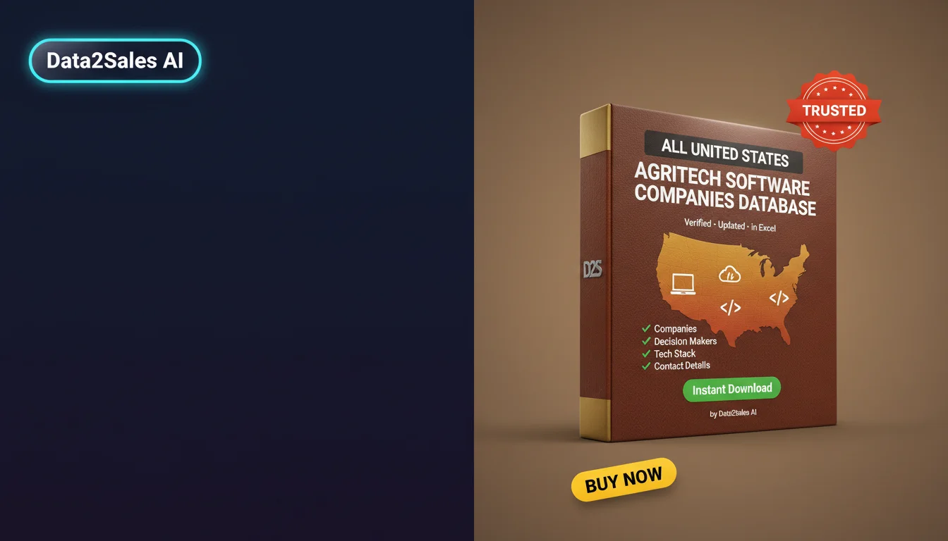 Buy Agritech Software Companies Database in United States — Verified…