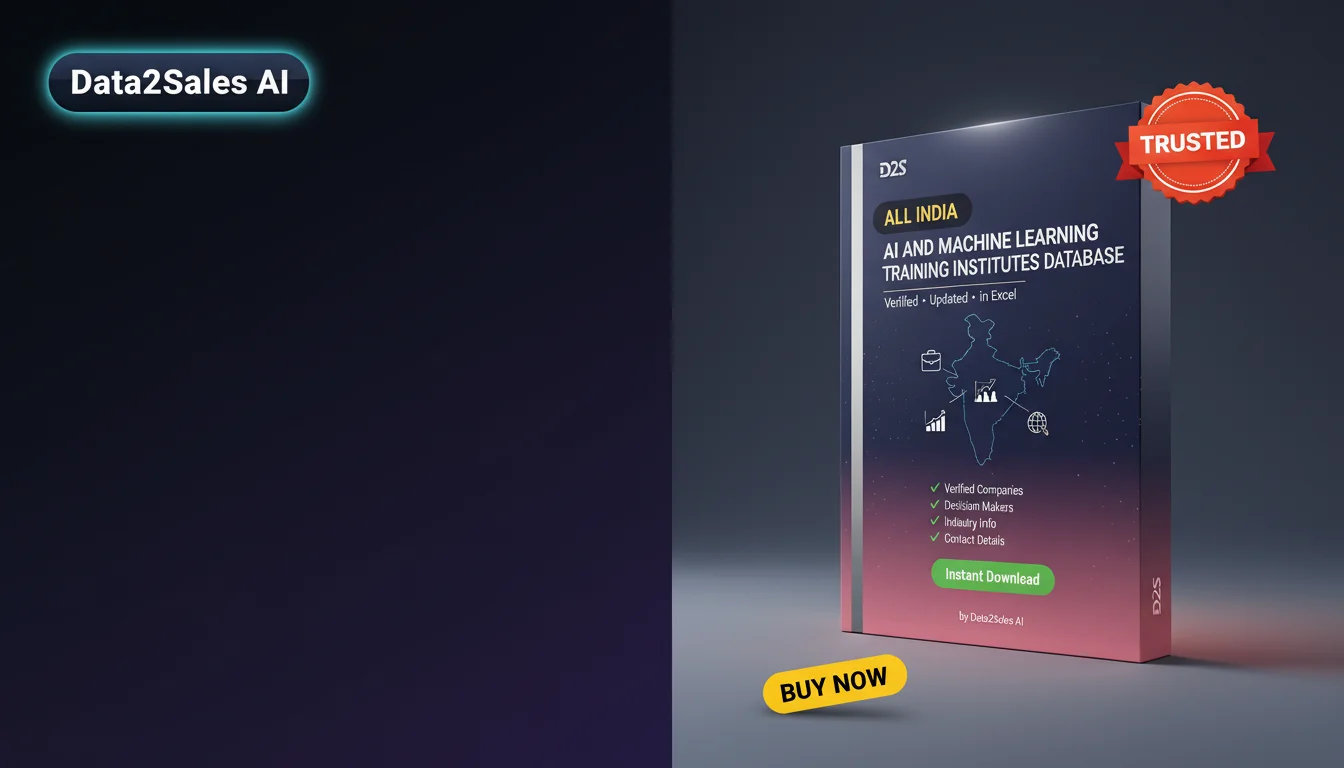 Buy Ai And Machine Learning Training Institutes Database in India…