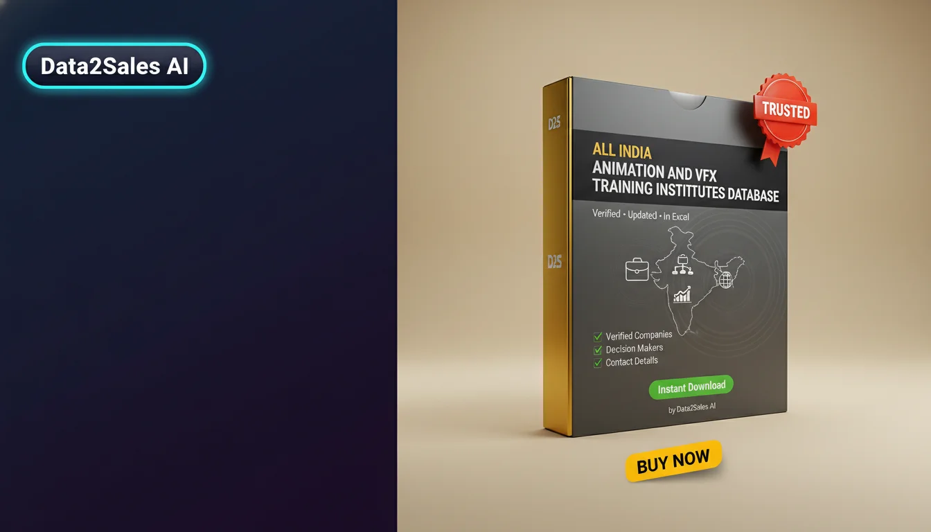 Buy Animation And Vfx Training Institutes Database in India — Verifi…