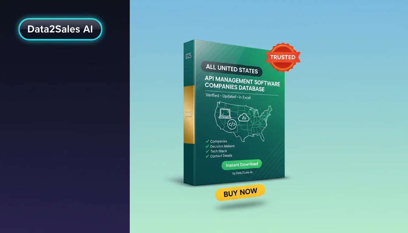 Buy Api Management Software Companies Database in United States — Ve…