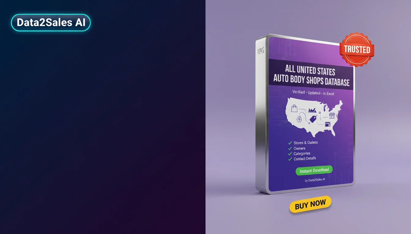 Buy Auto Body Shops Database in United States — Verified B2B Leads