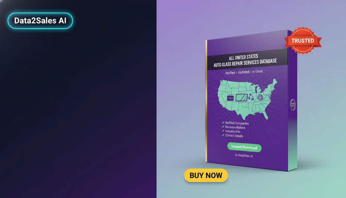 Buy Auto Glass Repair Services Database in United States — Verified…