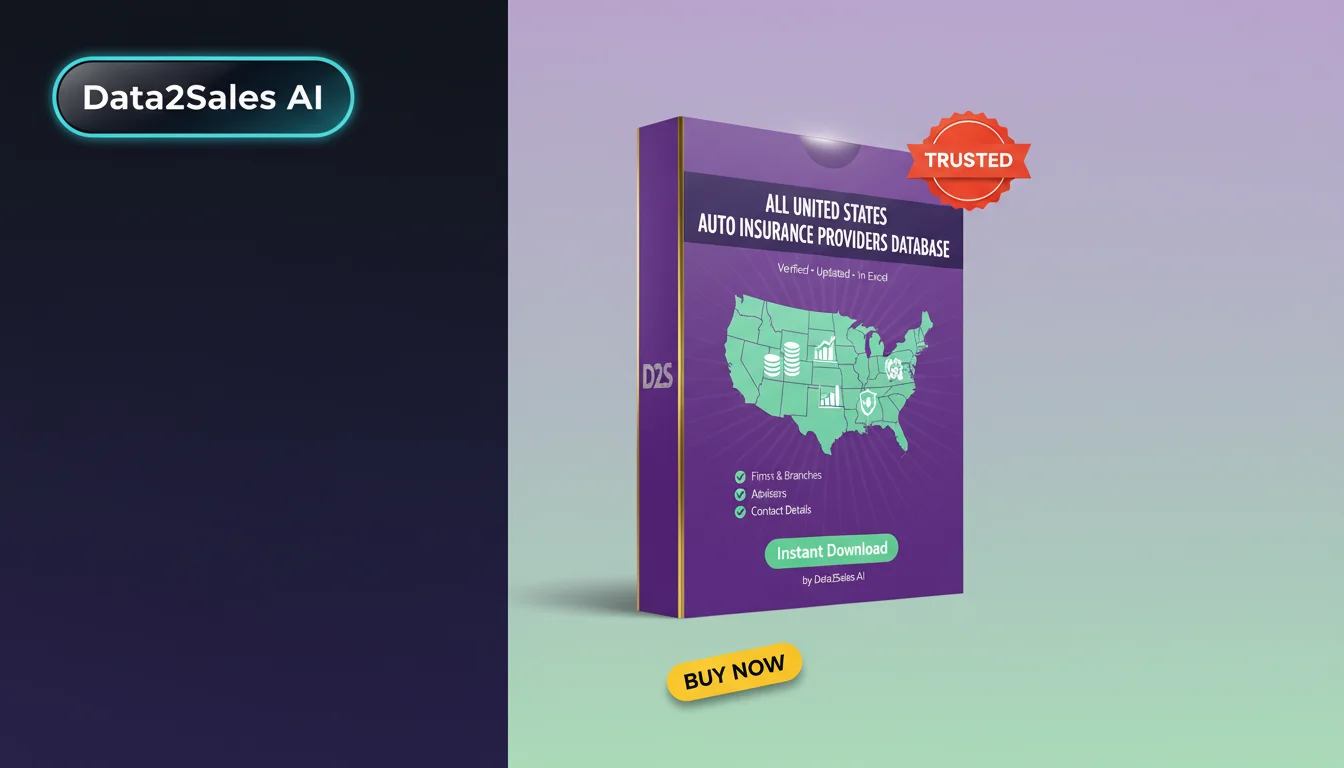 Buy Auto Insurance Providers Database in United States — Verified B2…