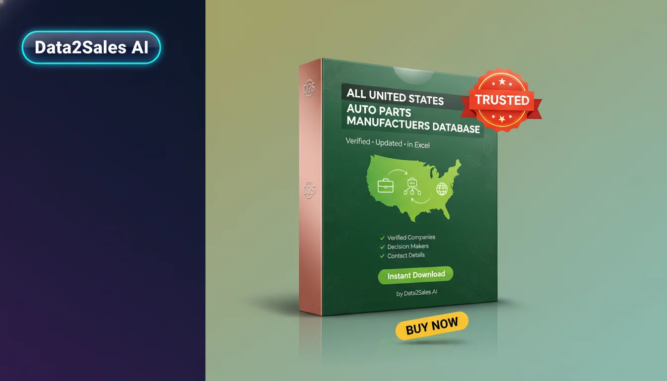 Buy Auto Parts Manufacturers Database in United States — Verified B2…