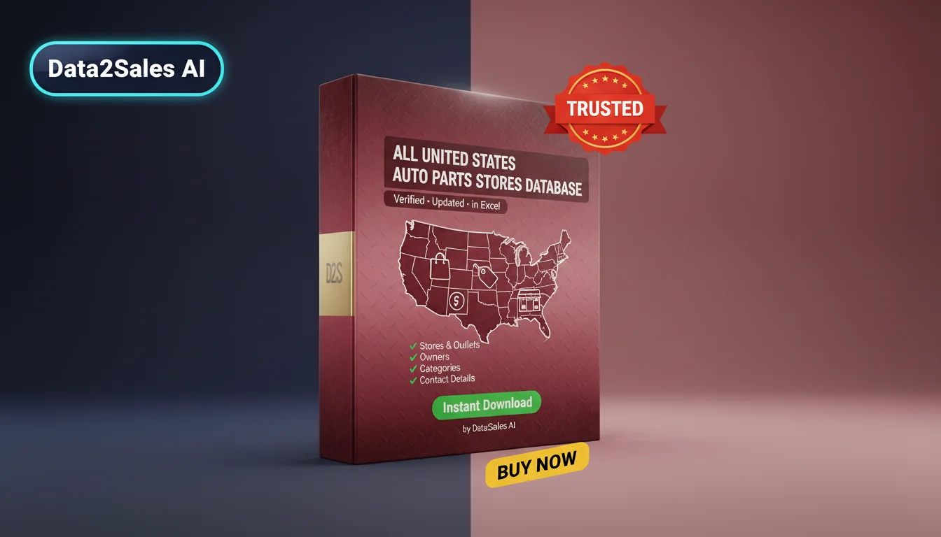 Buy Auto Parts Stores Database in United States — Verified B2B Leads