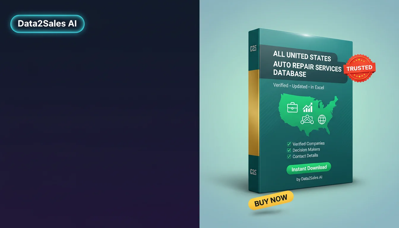 Buy Auto Repair Services Database in United States — Verified B2B Le…