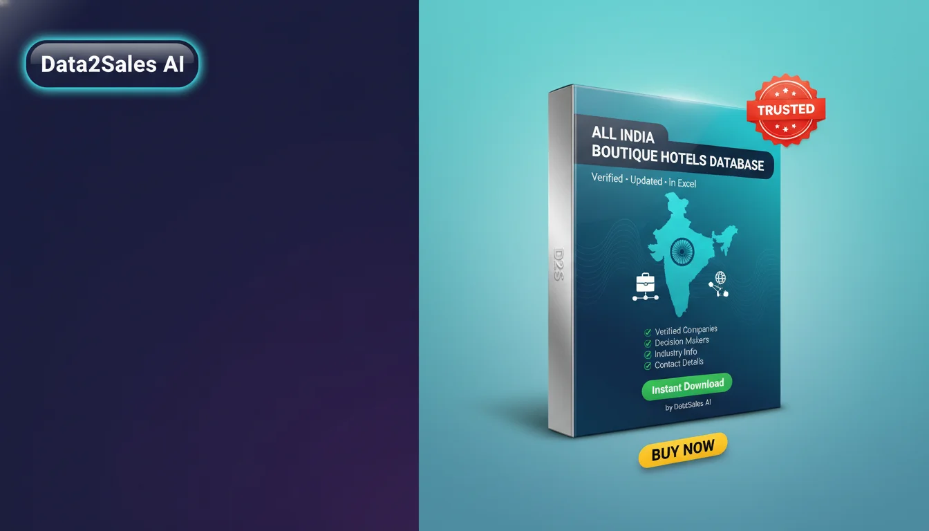 Buy Boutique Hotels Database in India — Verified B2B Leads