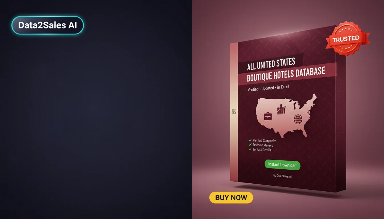 Buy Boutique Hotels Database in United States — Verified B2B Leads
