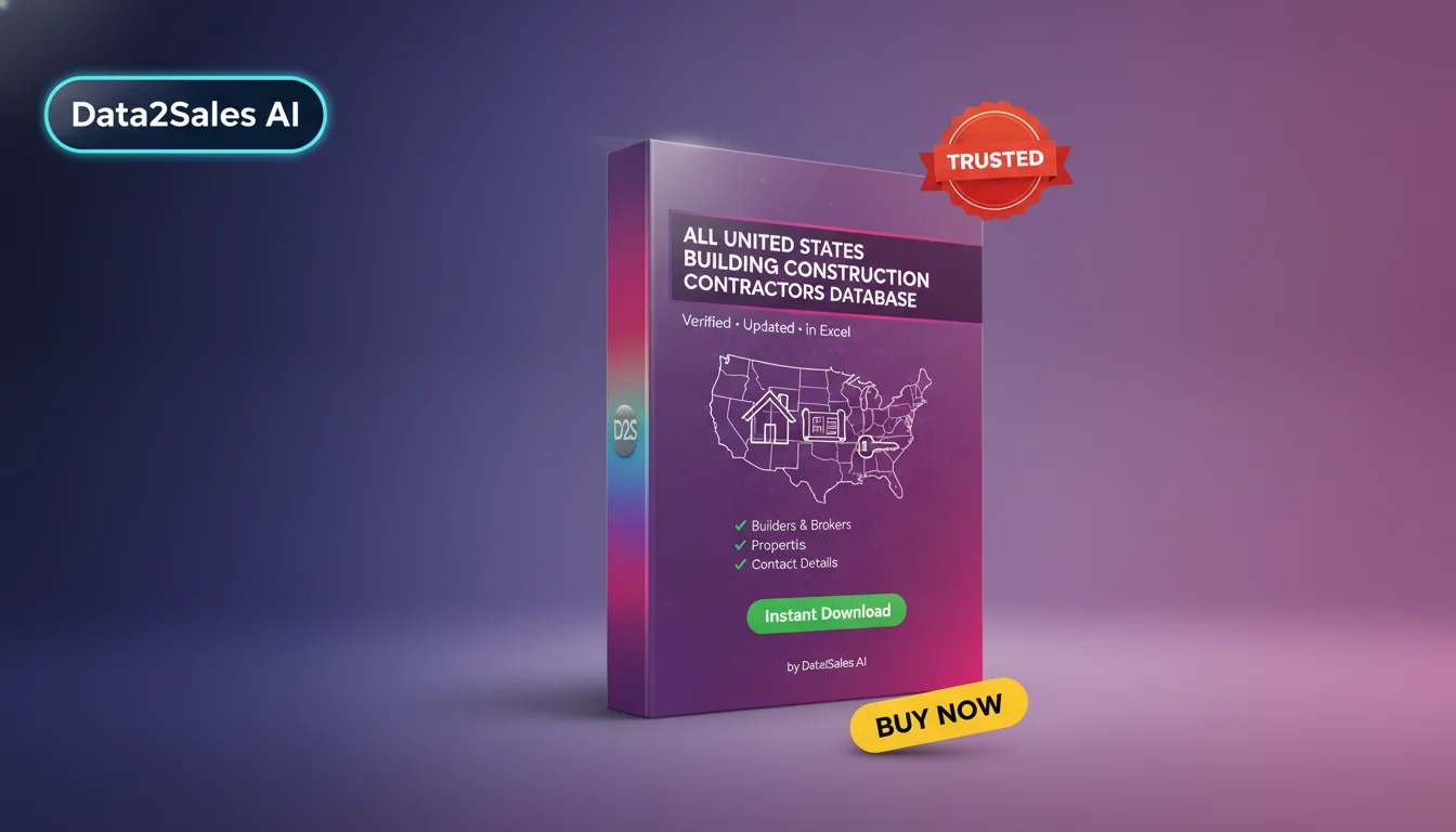 Buy Building Construction Contractors Database in United States — Ve…