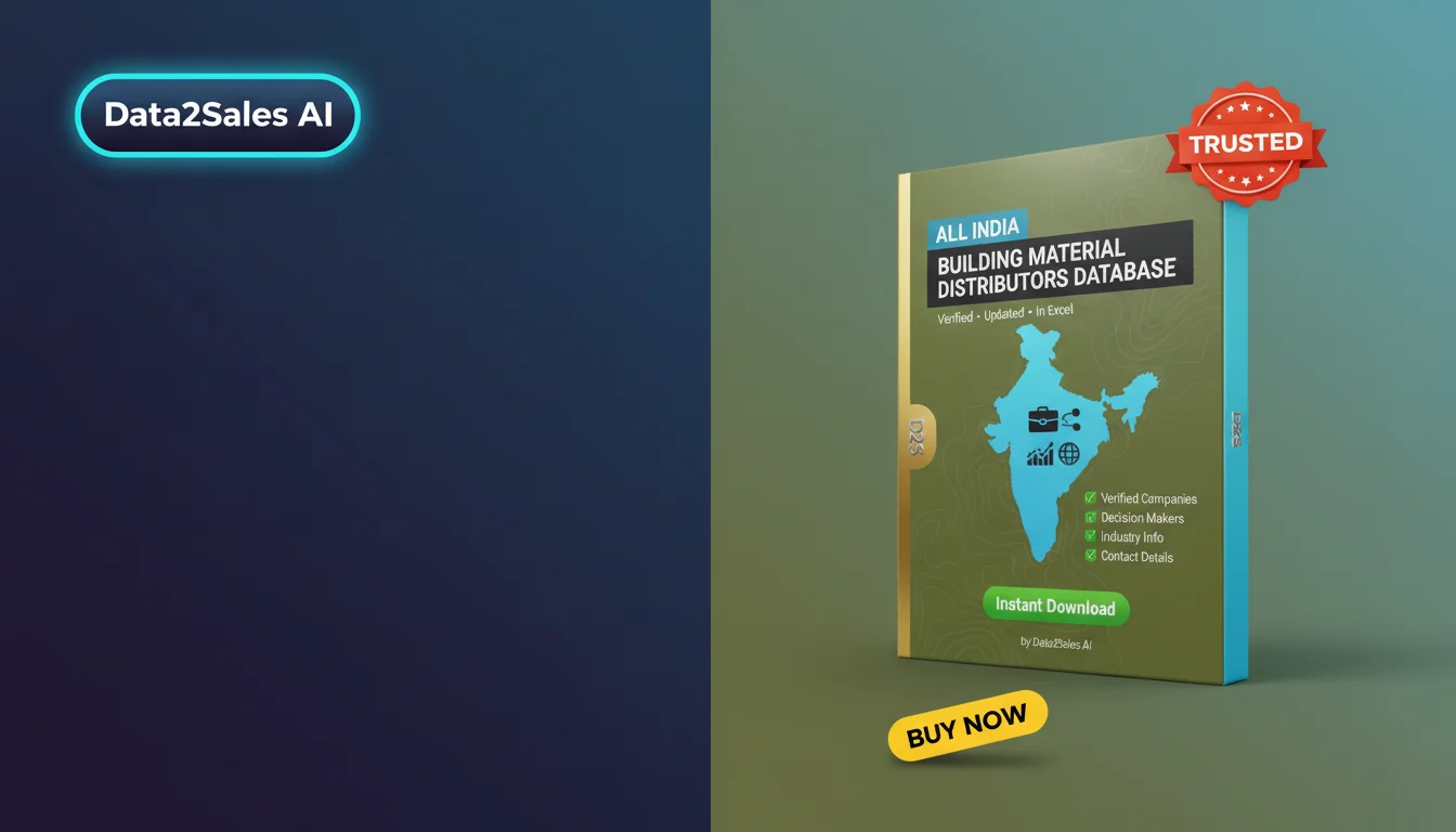 Buy Building Material Distributors Database in India — Verified B2B…