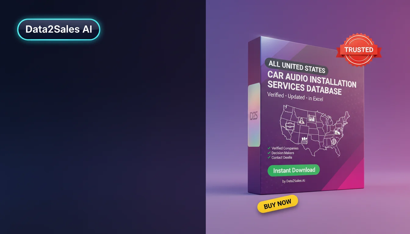 Buy Car Audio Installation Services Database in United States — Veri…