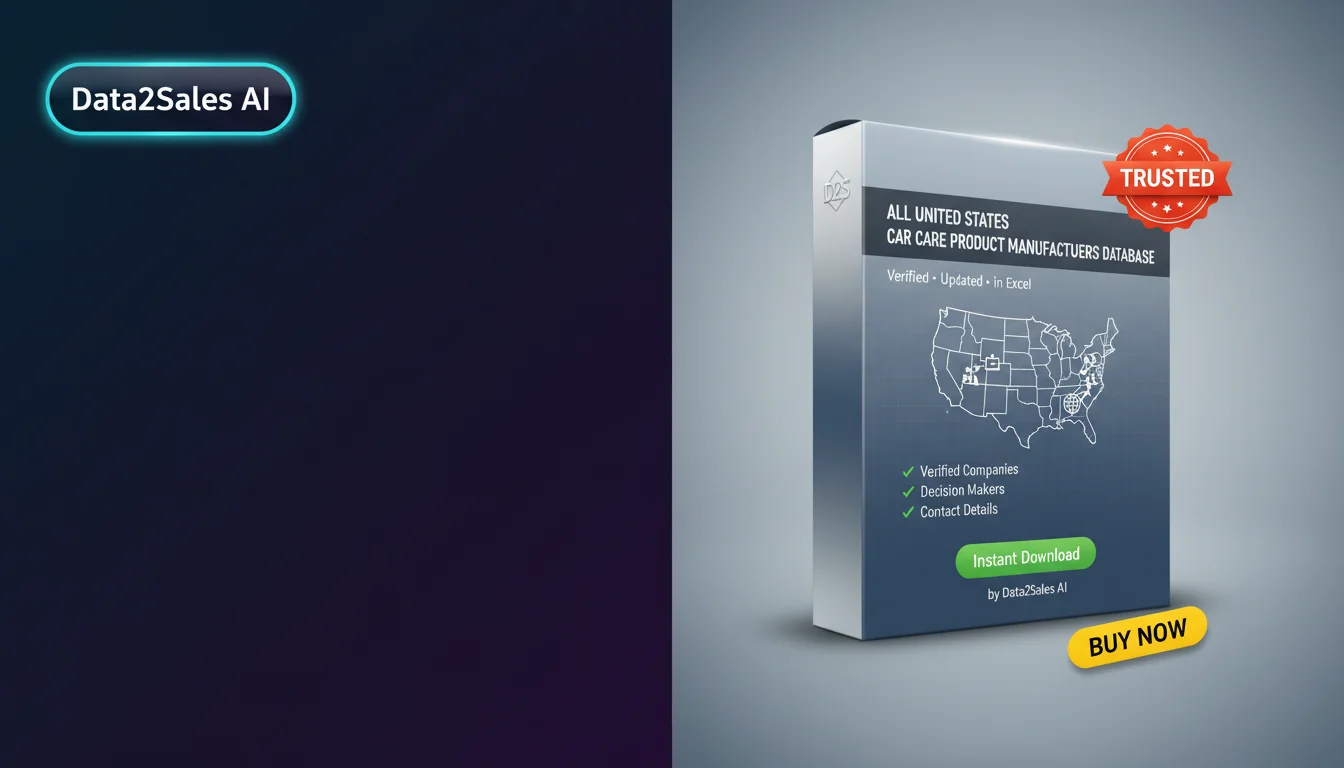 Buy Car Care Product Manufacturers Database in United States — Verif…