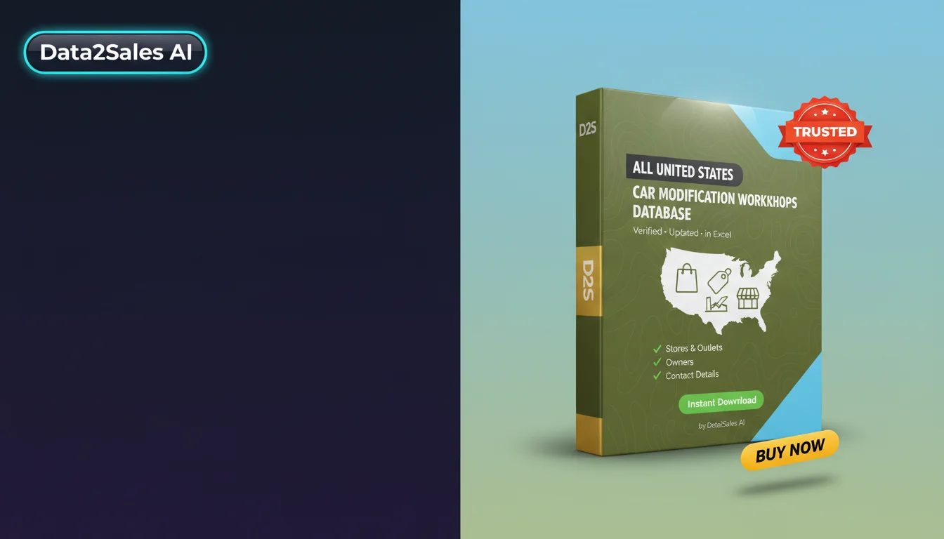 Buy Car Modification Workshops Database in United States — Verified…