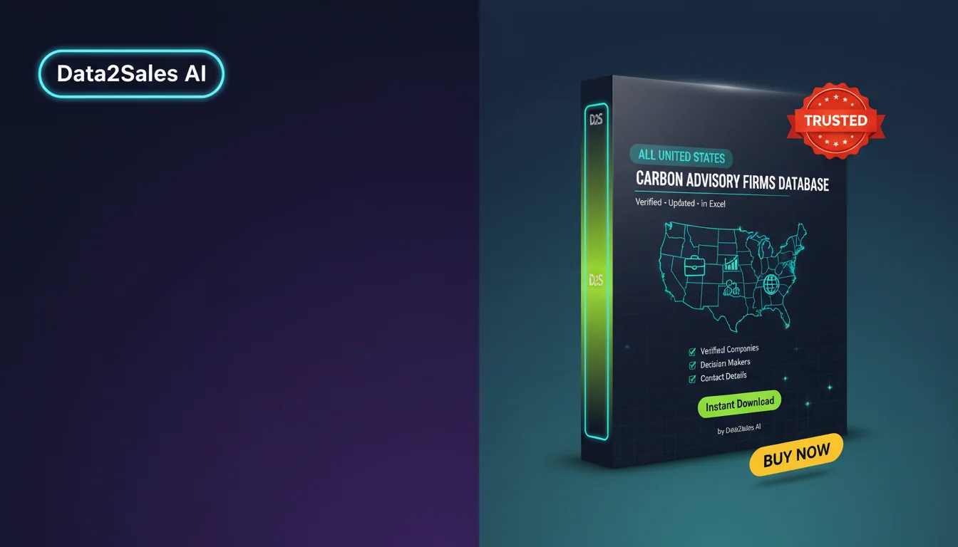 Buy Carbon Advisory Firms Database in United States — Verified B2B L…