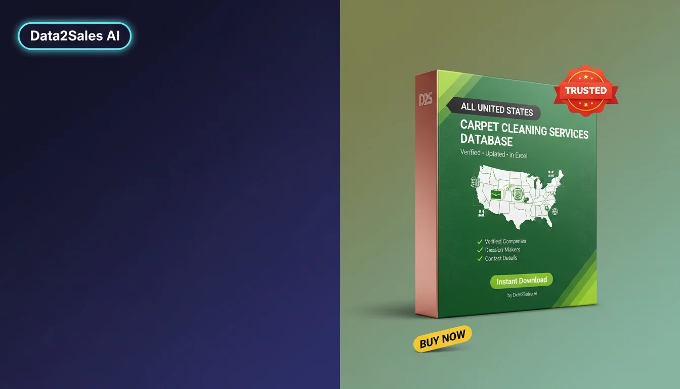 Buy Carpet Cleaning Services Database in United States — Verified B2…
