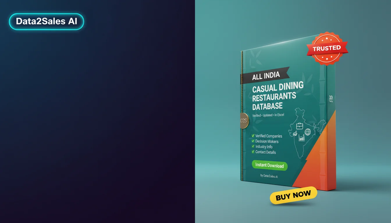 Buy Casual Dining Restaurants Database in India — Verified B2B Leads