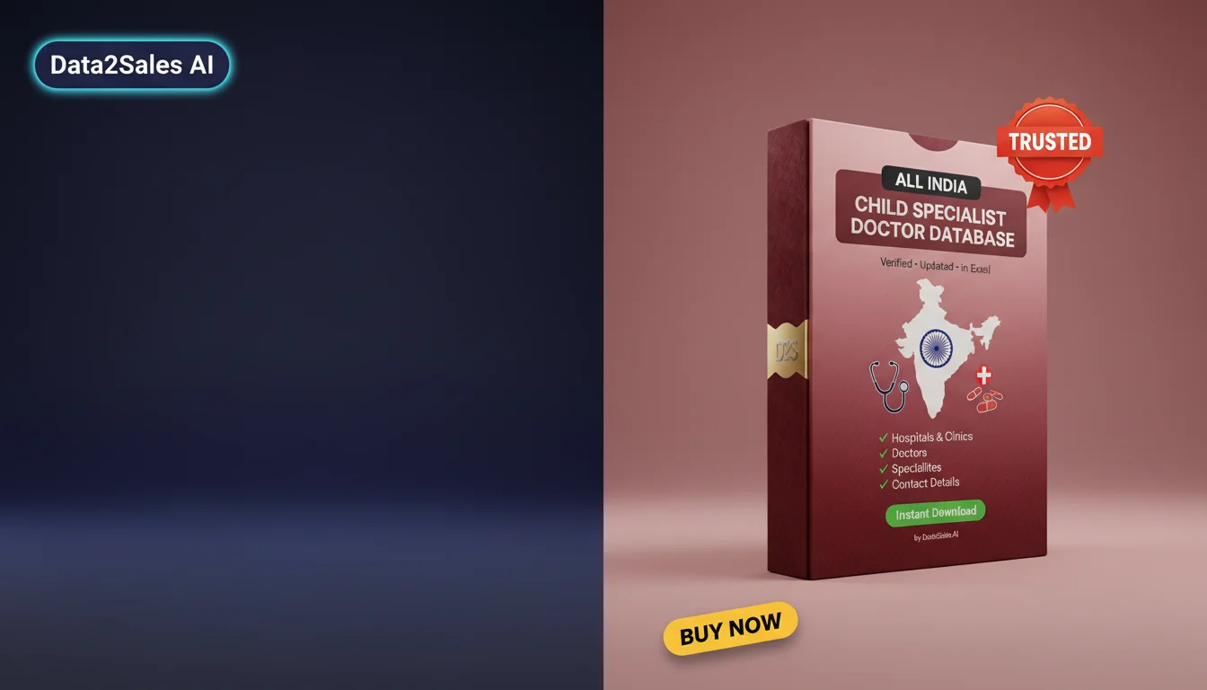 Buy Child Specialist Doctor Databases Database in India — Verified B…