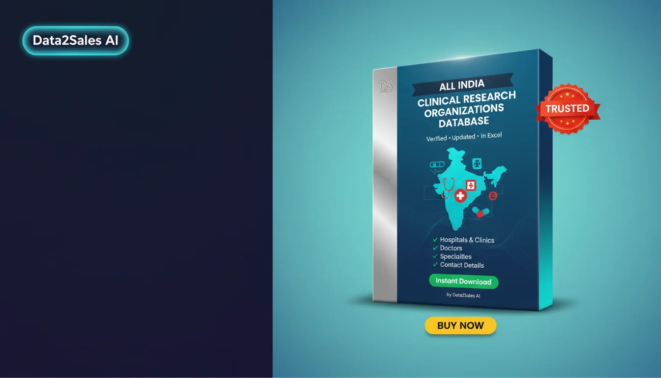 Buy Clinical Research Organizations Database in India — Verified B2B…