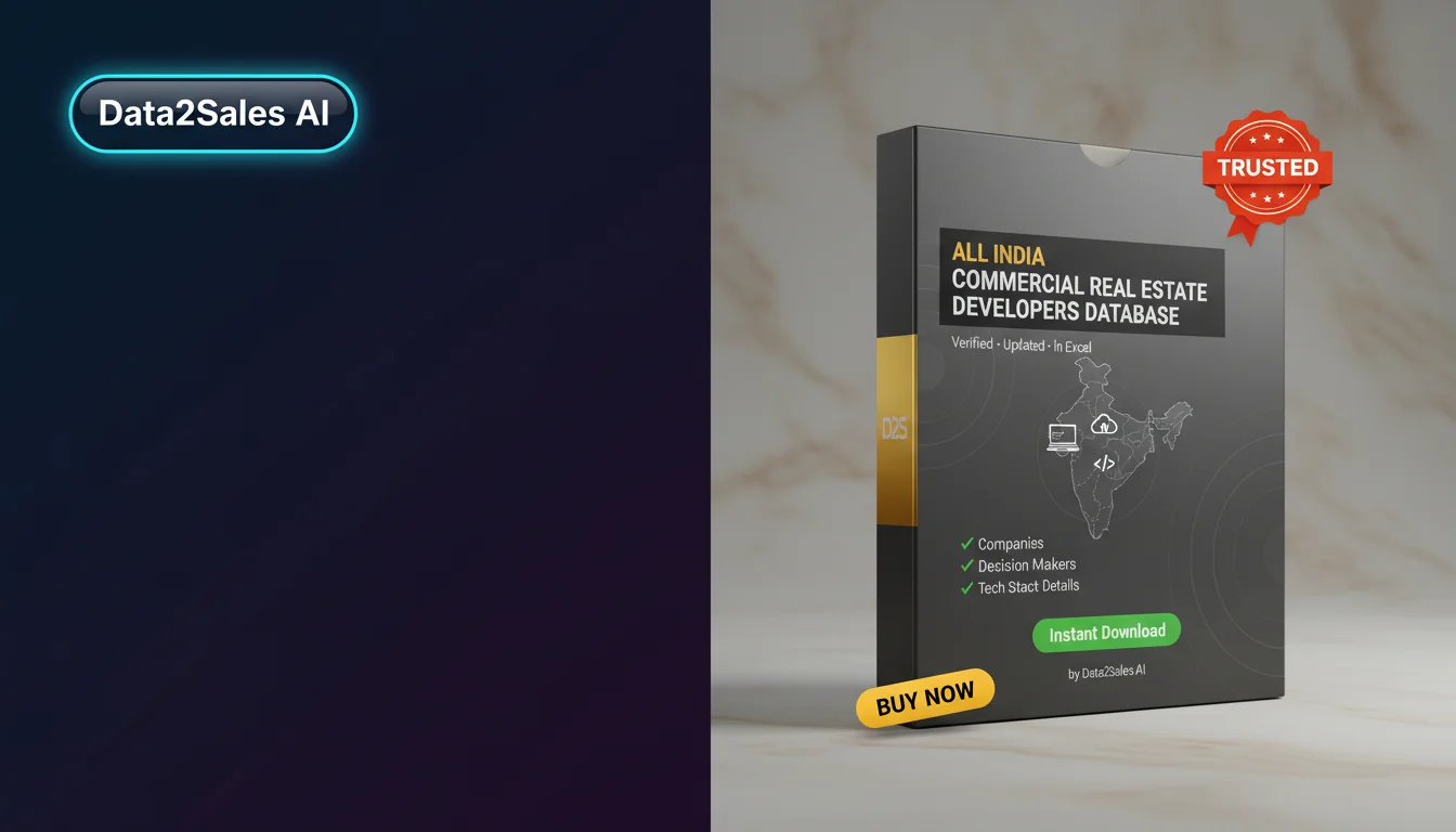 Buy Commercial Real Estate Developers Database in India — Verified B…