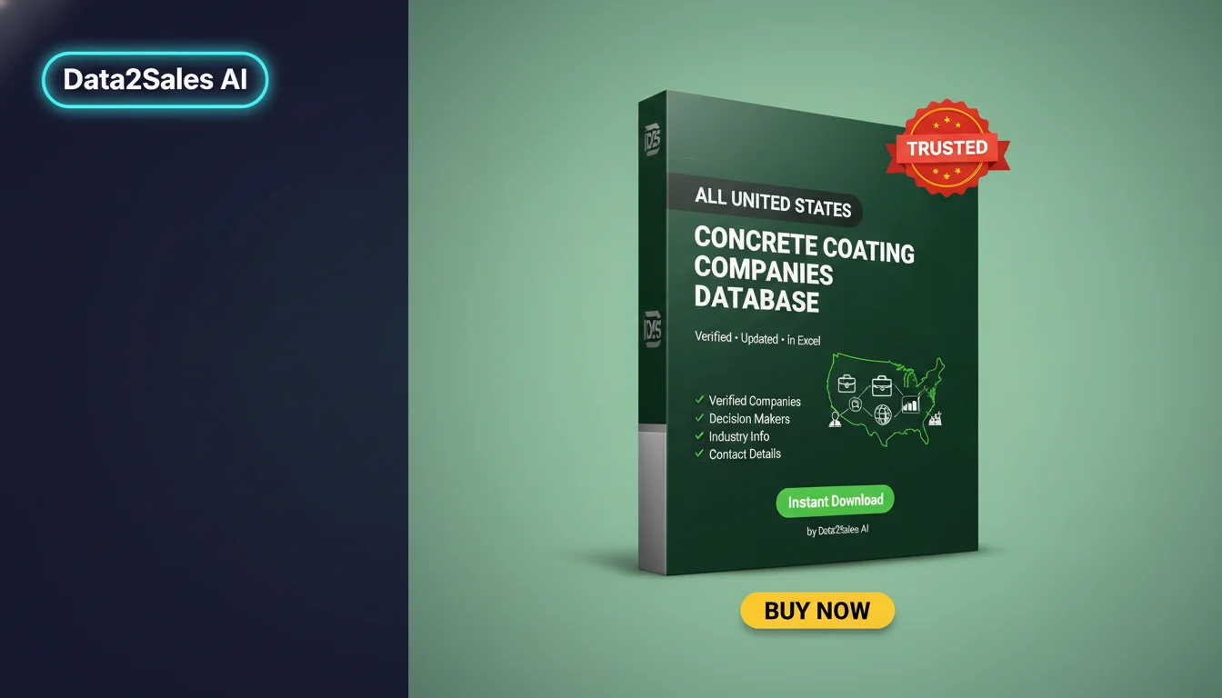 Buy Concrete Coating Companies Database in United States — Verified…