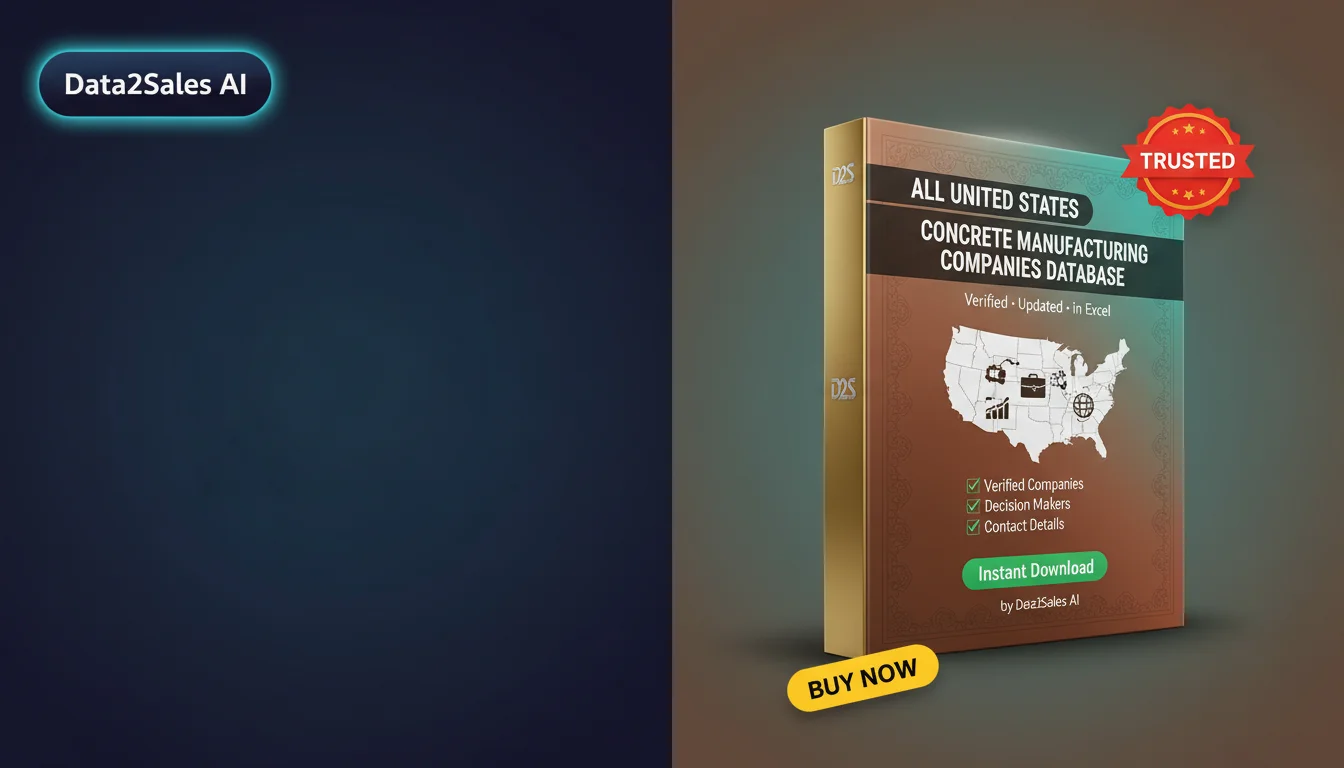 Buy Concrete Manufacturing Companies Database in United States — Ver…