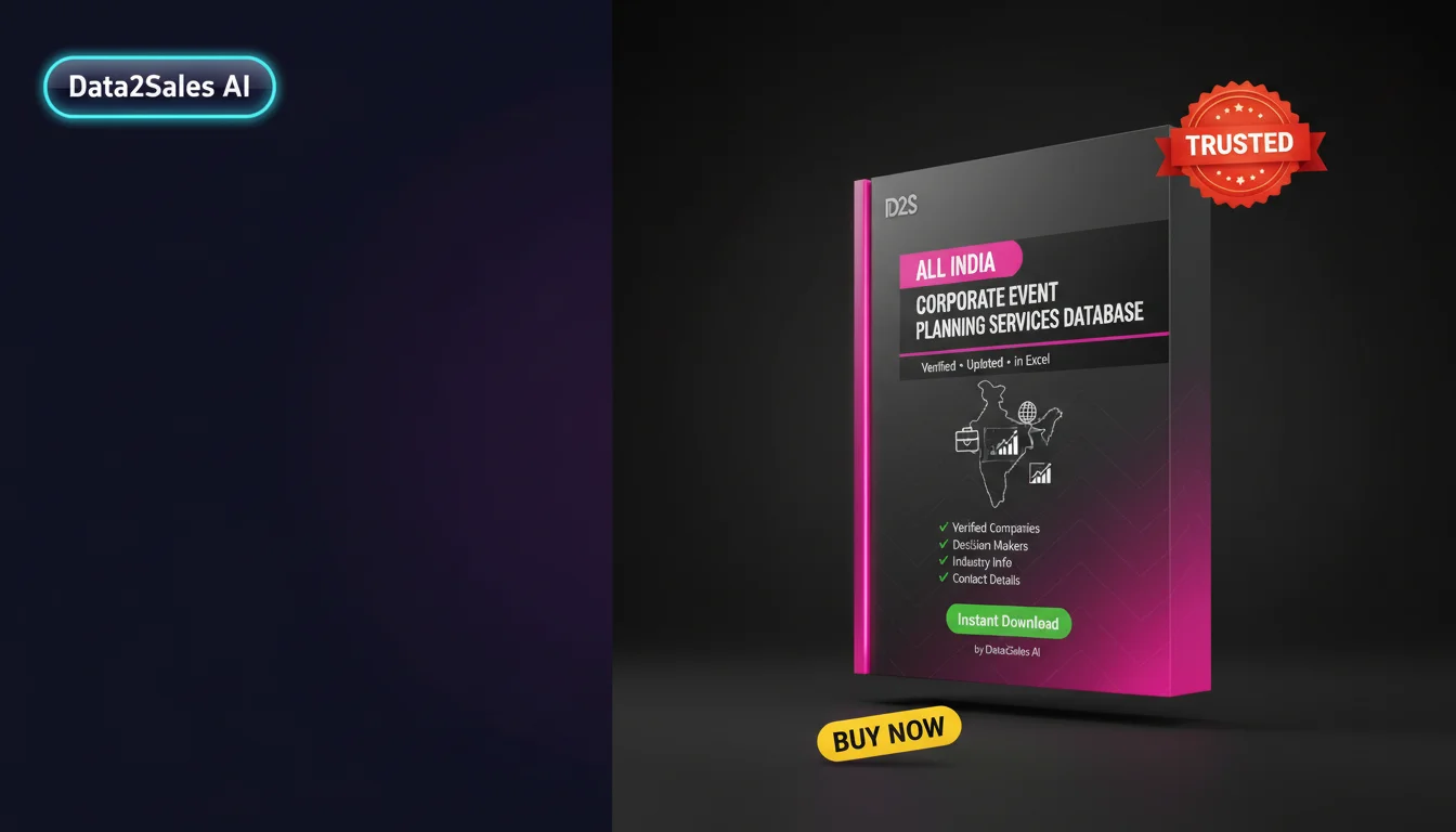 Buy Corporate Event Planning Services Database in India — Verified B…