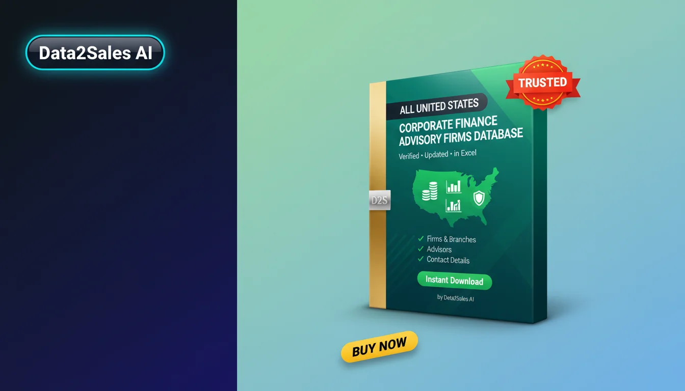 Buy Corporate Finance Advisory Firms Database in United States — Ver…