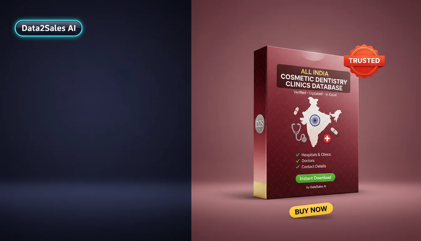 Buy Cosmetic Dentistry Clinics Database in India — Verified B2B Lead…