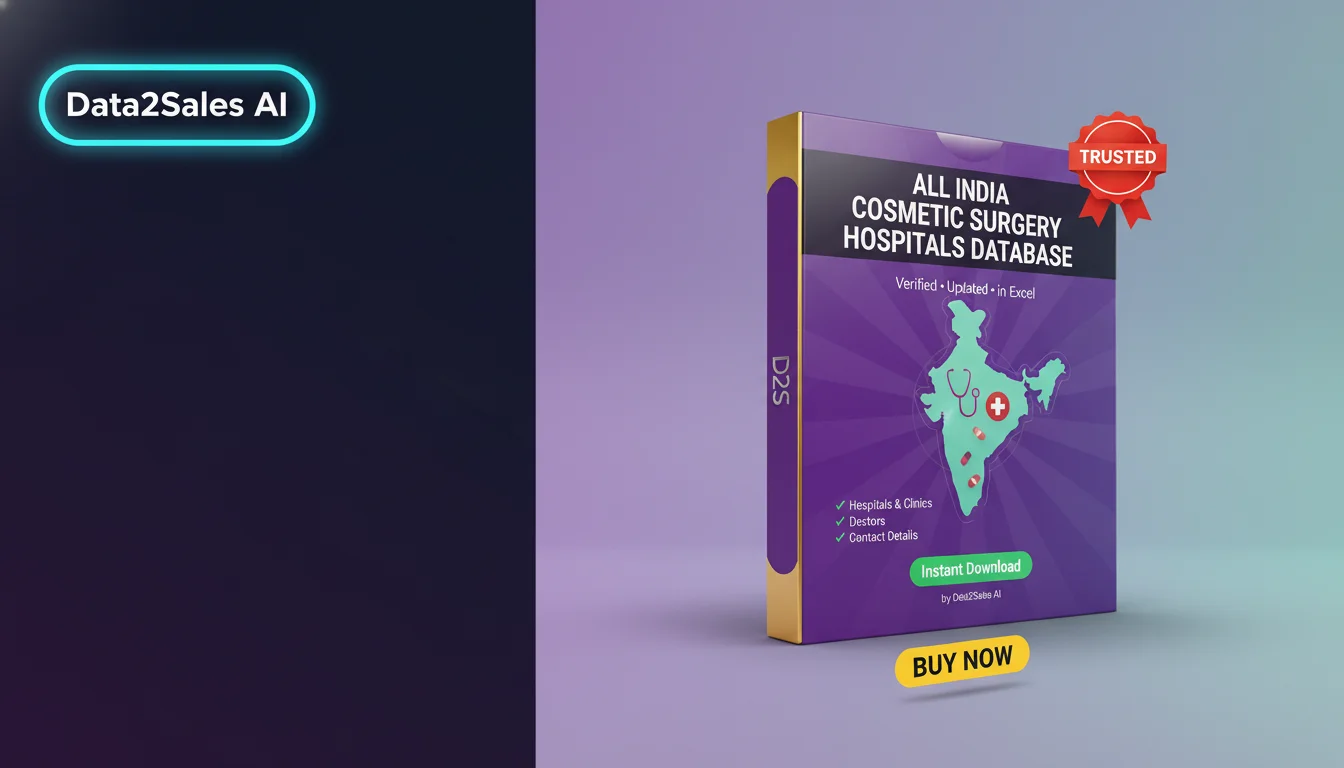 Buy Cosmetic Surgery Hospitals Database in India — Verified B2B Lead…