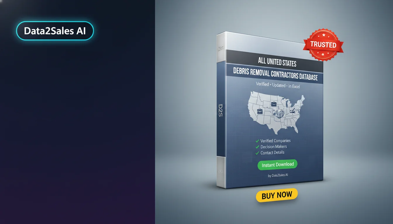 Buy Debris Removal Contractors Database in United States — Verified…