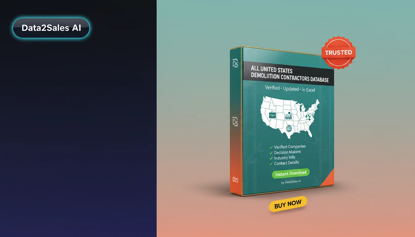 Buy Demolition Contractors Database in United States — Verified B2B…