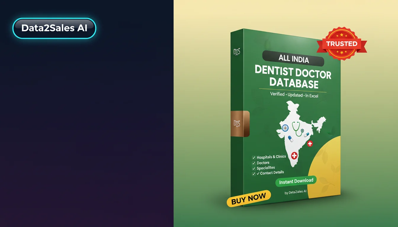 Buy Dentist Doctor Databases Database in India — Verified B2B Leads