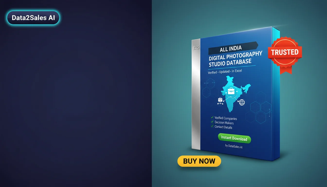 Buy Digital Photography Studios Database in India — Verified B2B Lea…