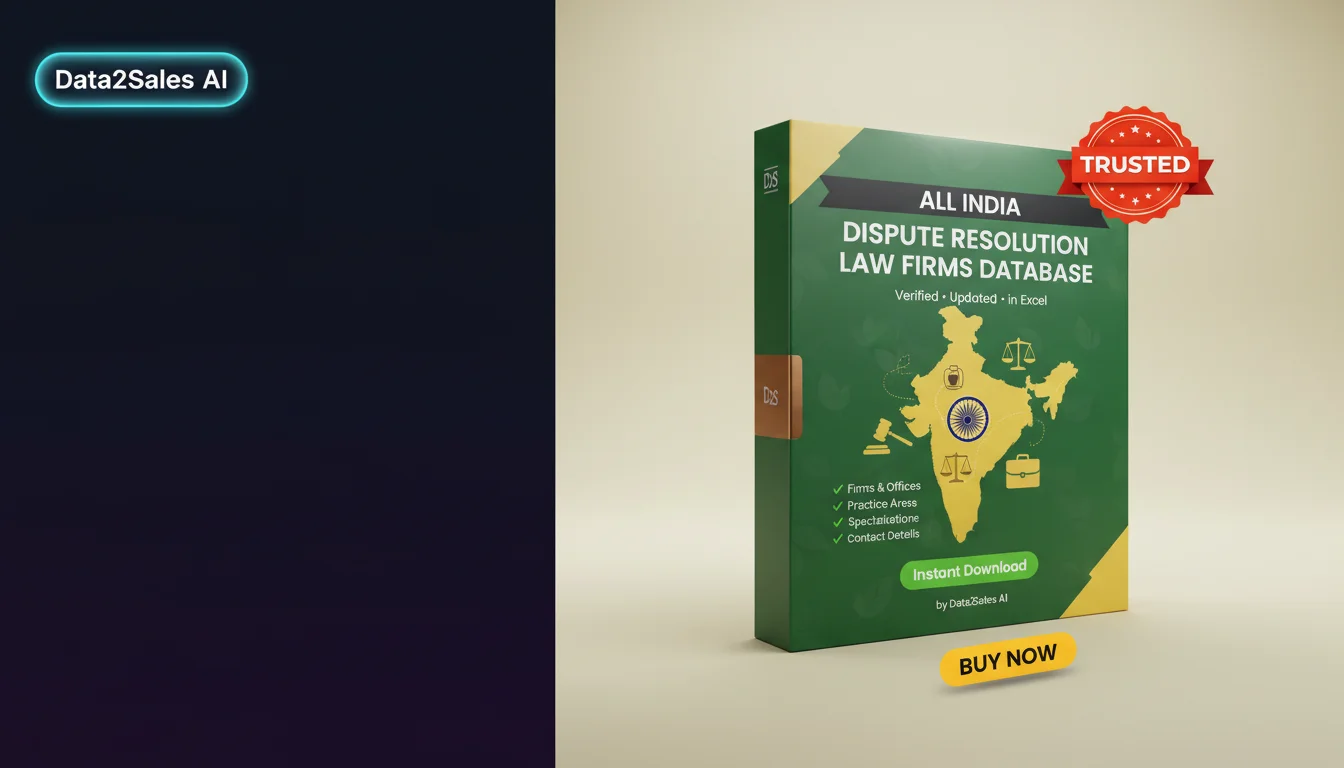 Buy Dispute Resolution Law Firms Database in India — Verified B2B Le…