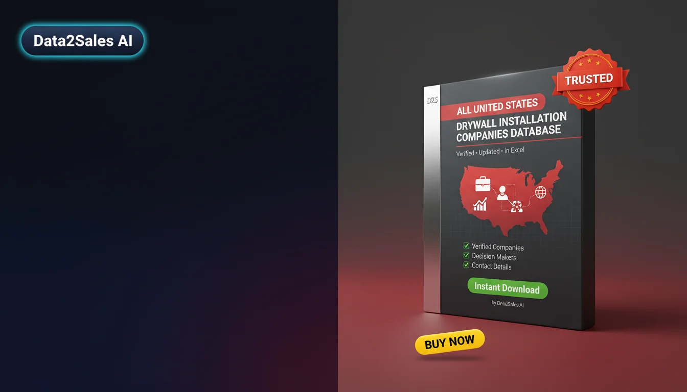 Buy Drywall Installation Companies Database in United States — Verif…