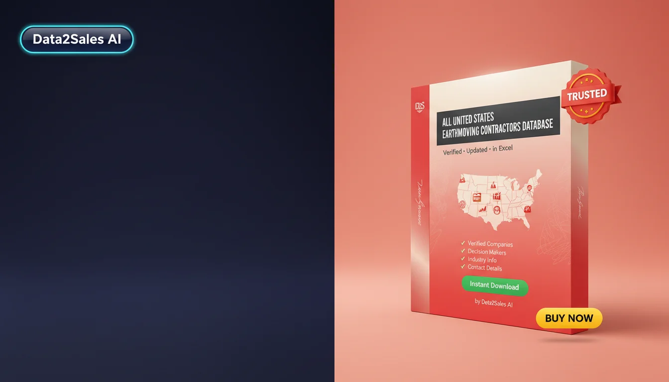 Buy Earthmoving Contractors Database in United States — Verified B2B…