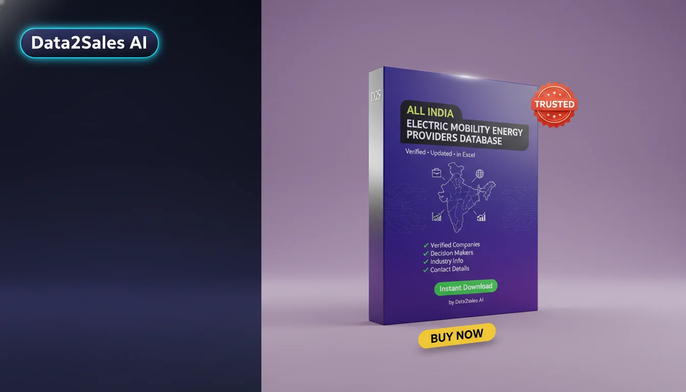 Buy Electric Mobility Energy Providers Database in India — Verified…