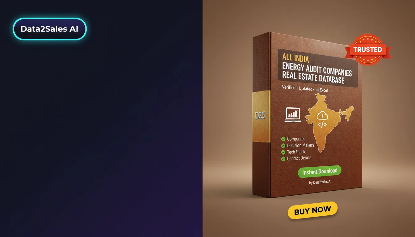 Buy Energy Audit Companies Real Estates Database in India — Verified…