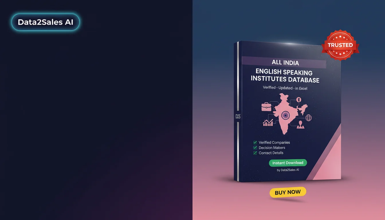 Buy English Speaking Institutes Database in India — Verified B2B Lea…