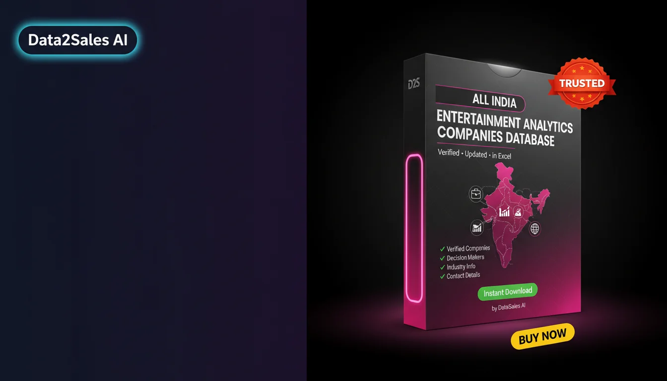 Buy Entertainment Analytics Companies Database in India — Verified B…