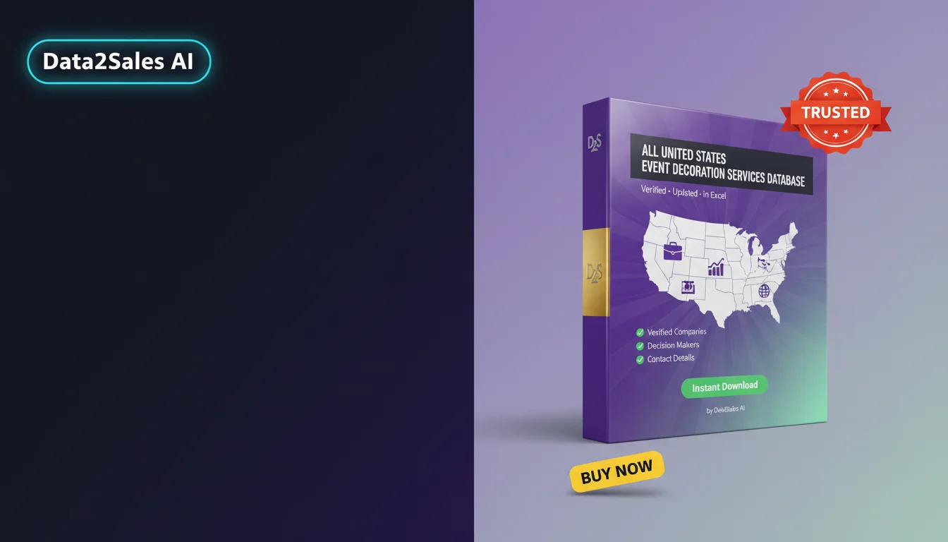 Buy Event Decoration Services Database in United States — Verified B…