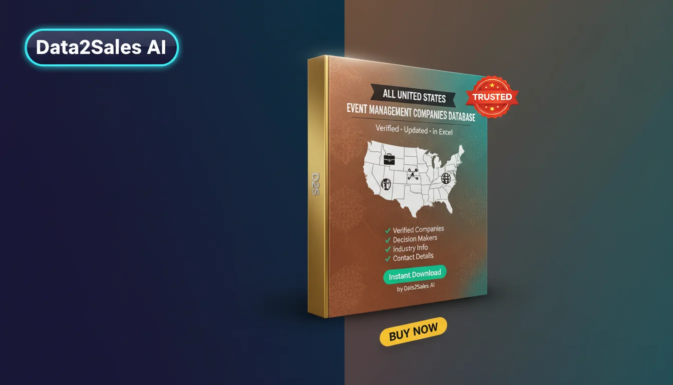 Buy Event Management Companies Database in United States — Verified…