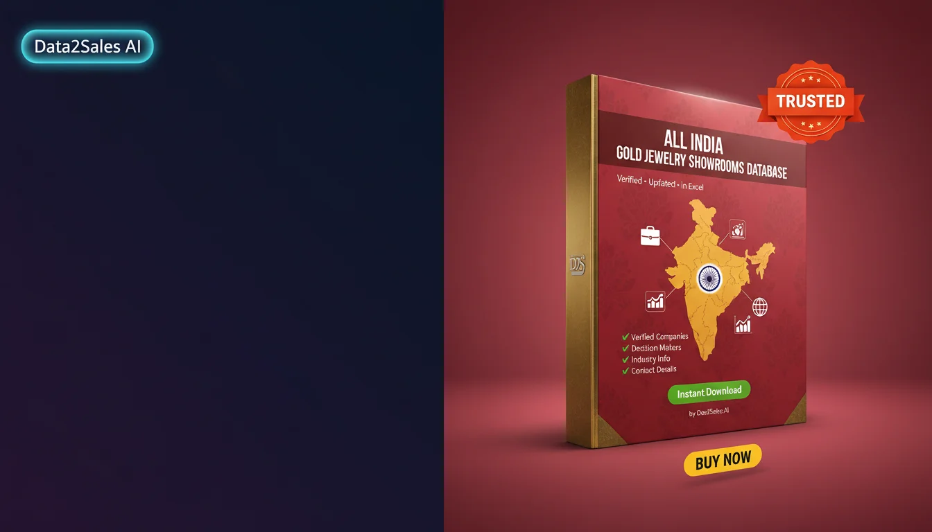 Buy Gold Jewelry Showrooms Database in India — Verified B2B Leads