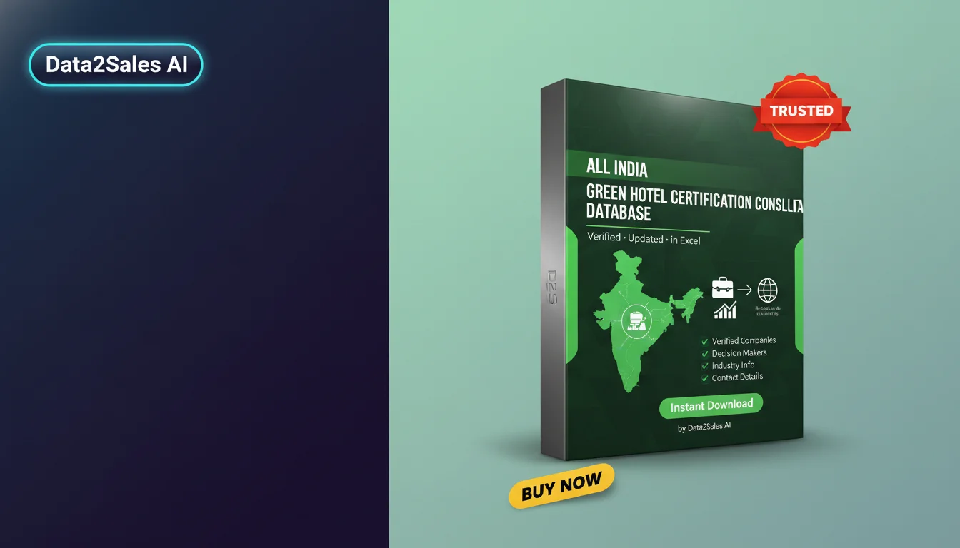 Buy Green Hotel Certification Consultants Database in India — Verifi…