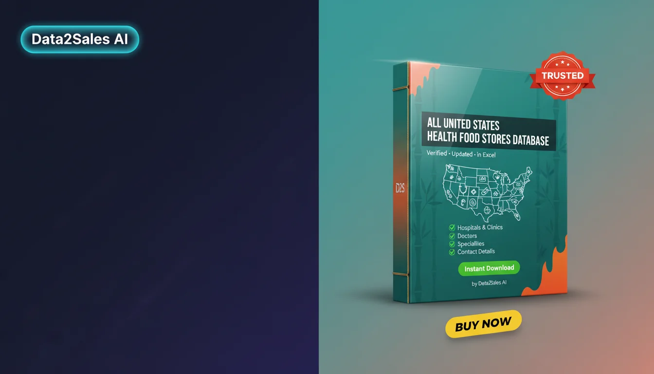 Buy Health Food Stores Database in United States — Verified B2B Lead…