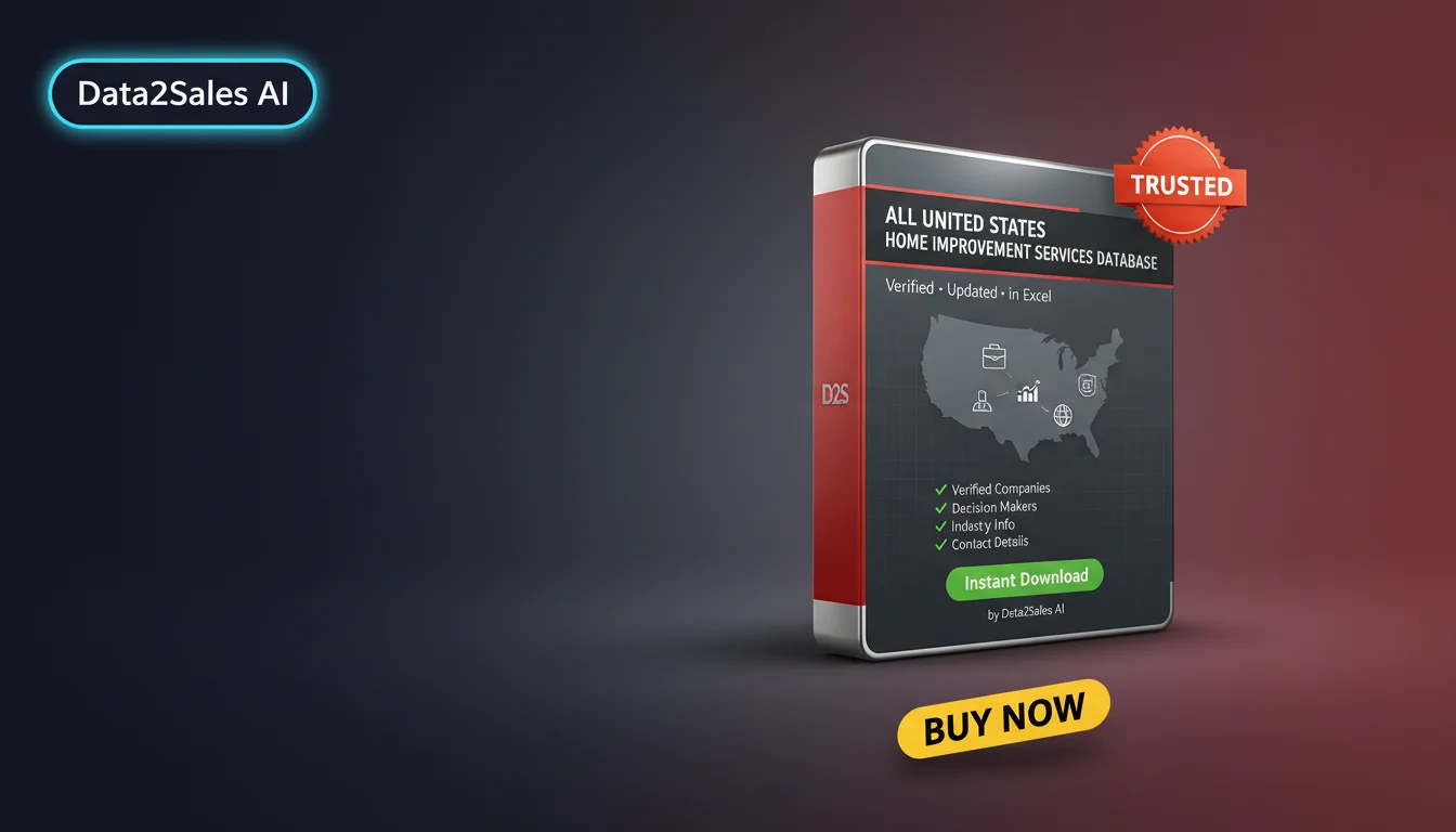 Buy Home Improvement Services Database in United States — Verified B…