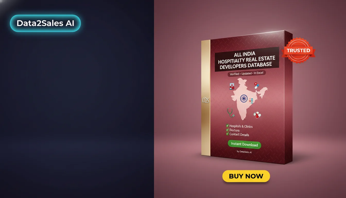 Buy Hospitality Real Estate Developers Database in India — Verified…