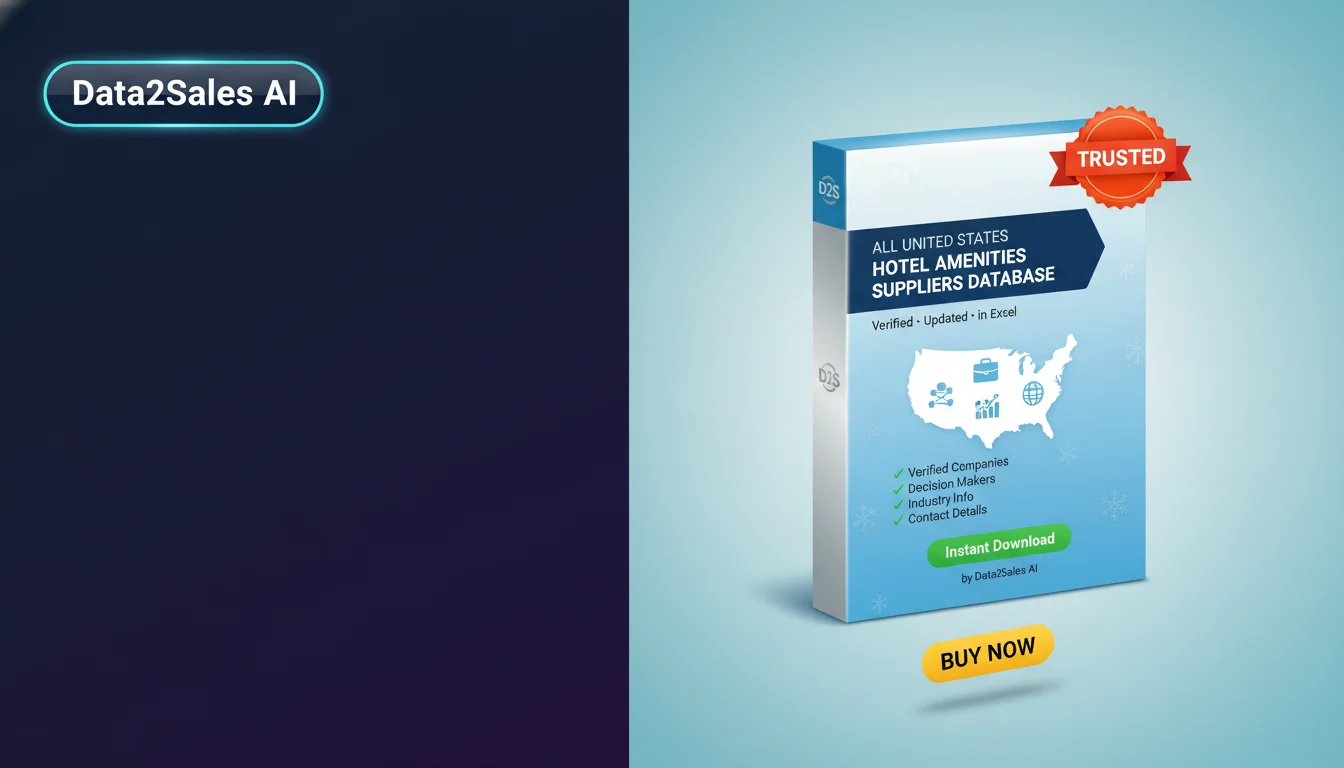 Buy Hotel Amenities Suppliers Database in United States — Verified B…