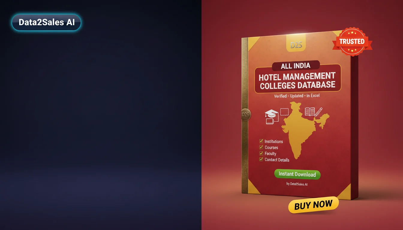 Buy Hotel Management Colleges Database in India — Verified B2B Leads