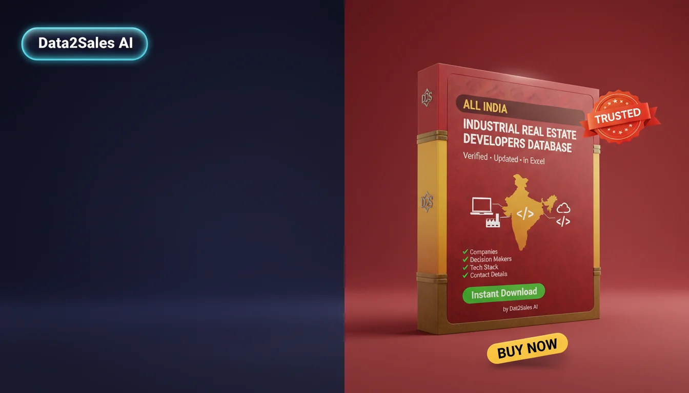 Buy Industrial Real Estate Developers Database in India — Verified B…